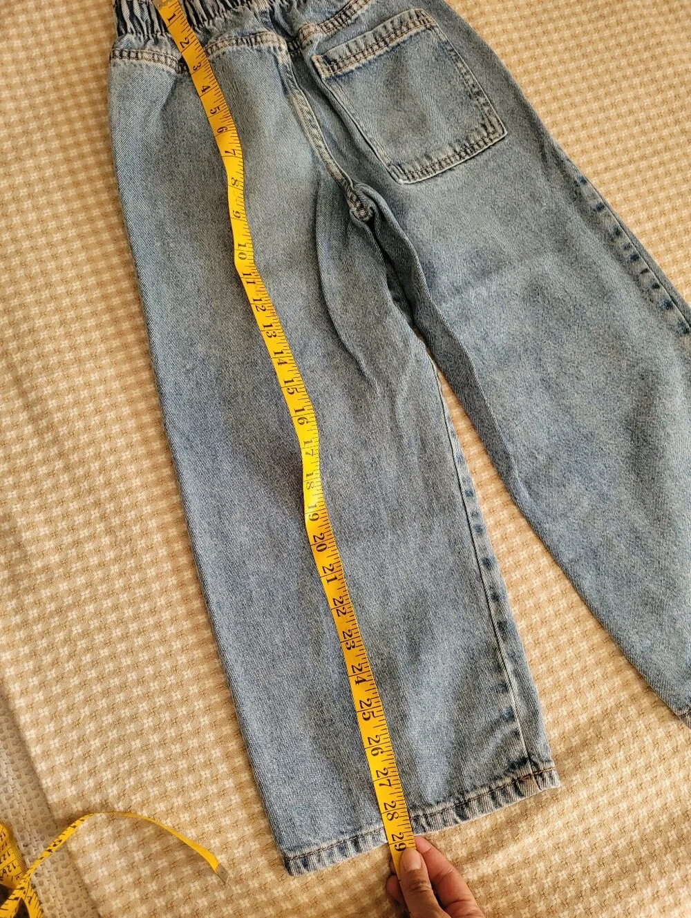 ZARA High-Waist Light Wash Wide Leg Jeans